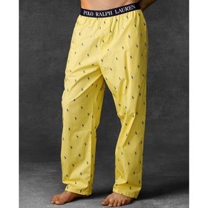 RALPH LAUREN yellow POLO player pants